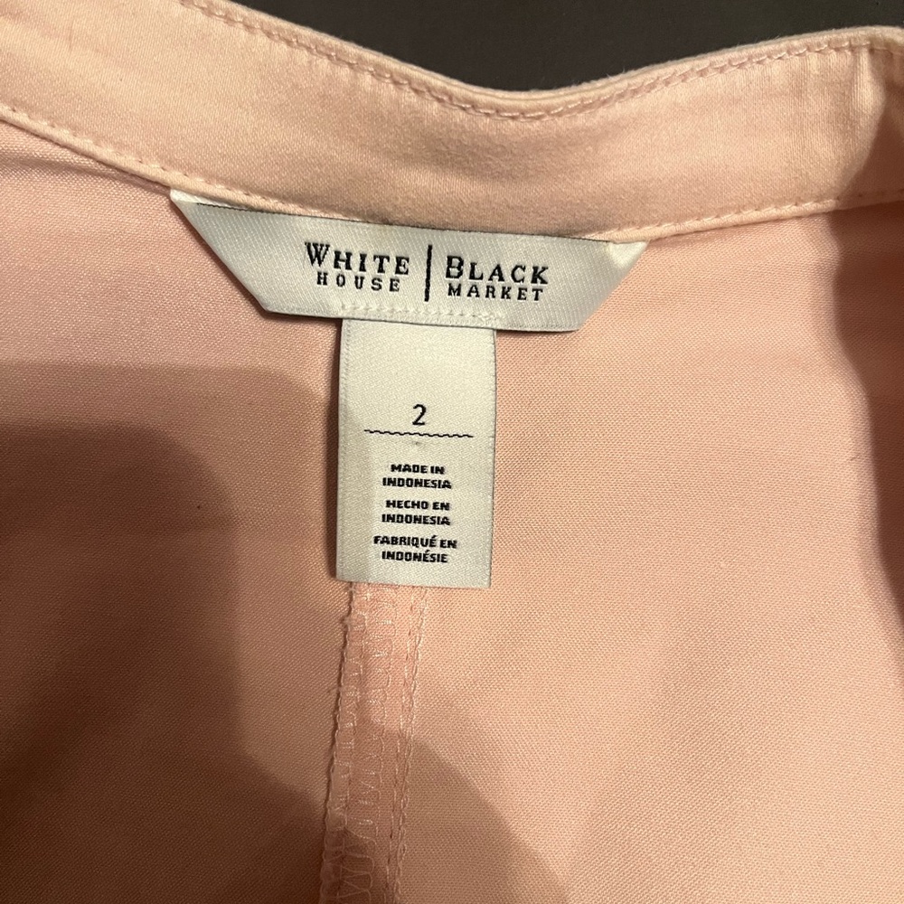 White House Black Market Light Pink Ruffled Blazer - Picture 7 of 7